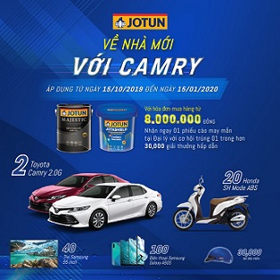 Chương trình Khuyến Mãi sơn Jotun - VỀ NHÀ MỚI VỚI CAMRY